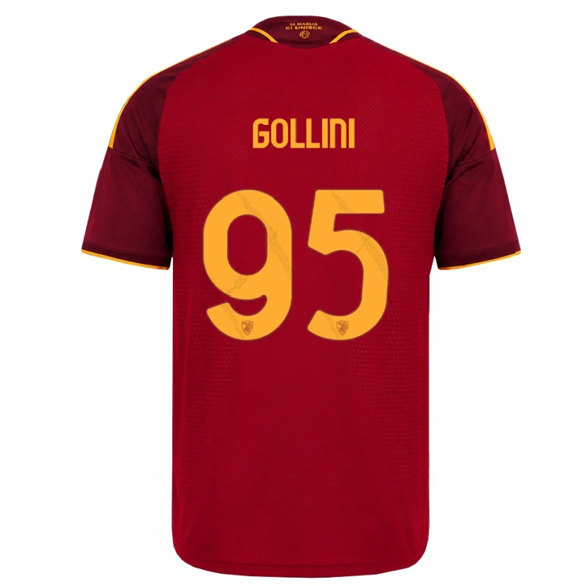 Danxen Kinderen Pierluigi Gollini #95 Rood Gouden Geel Thuisshirt Thuistenue 2026/27 T-Shirt