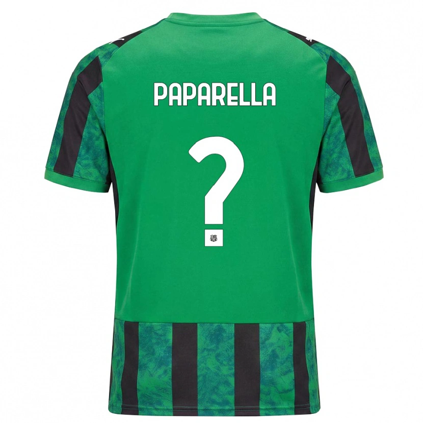 Danxen Kinderen Gioele Paparella #0 Groen Zwart Wit Thuisshirt Thuistenue 2026/27 T-Shirt