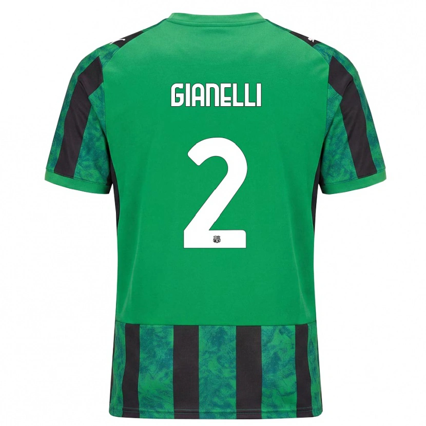 Danxen Kinderen Christian Gianelli #2 Groen Zwart Wit Thuisshirt Thuistenue 2026/27 T-Shirt