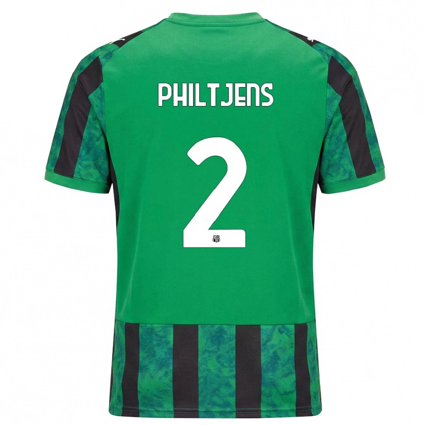 Danxen Kinderen Davina Philtjens #2 Groen Zwart Wit Thuisshirt Thuistenue 2026/27 T-Shirt
