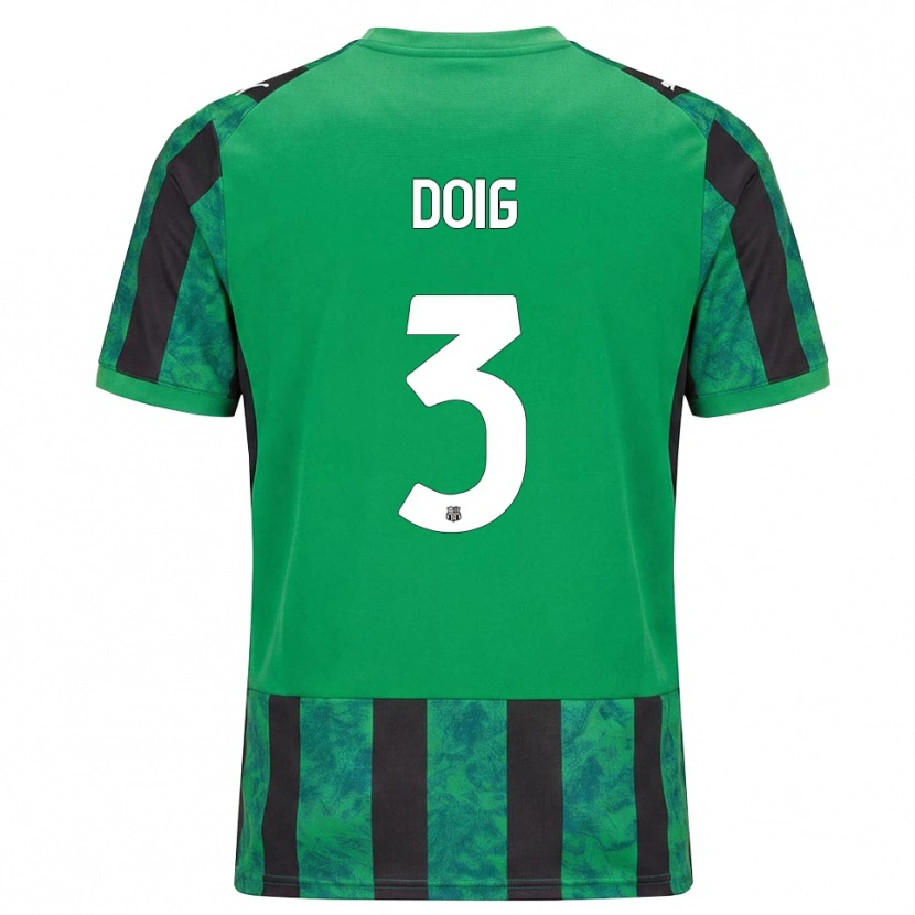 Danxen Kinderen Josh Doig #3 Groen Zwart Wit Thuisshirt Thuistenue 2026/27 T-Shirt
