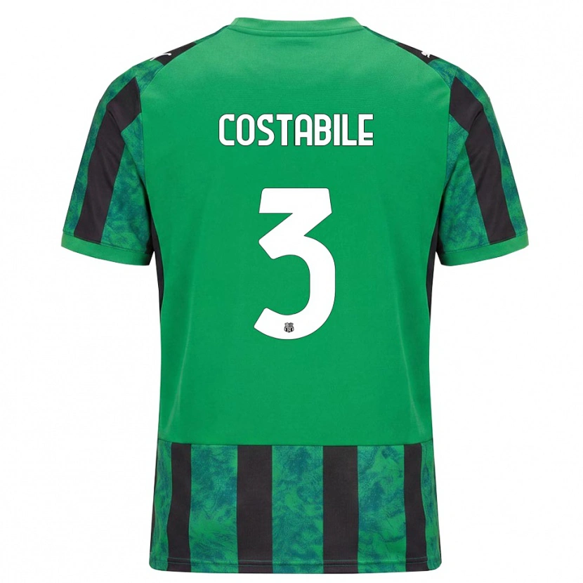 Danxen Kinderen Cristian Costabile #3 Groen Zwart Wit Thuisshirt Thuistenue 2026/27 T-Shirt