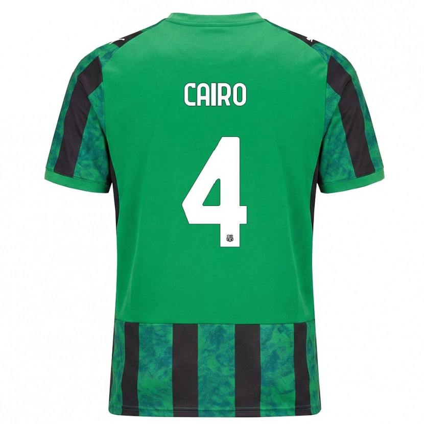 Danxen Kinderen Nicolas Cairo #4 Groen Zwart Wit Thuisshirt Thuistenue 2026/27 T-Shirt
