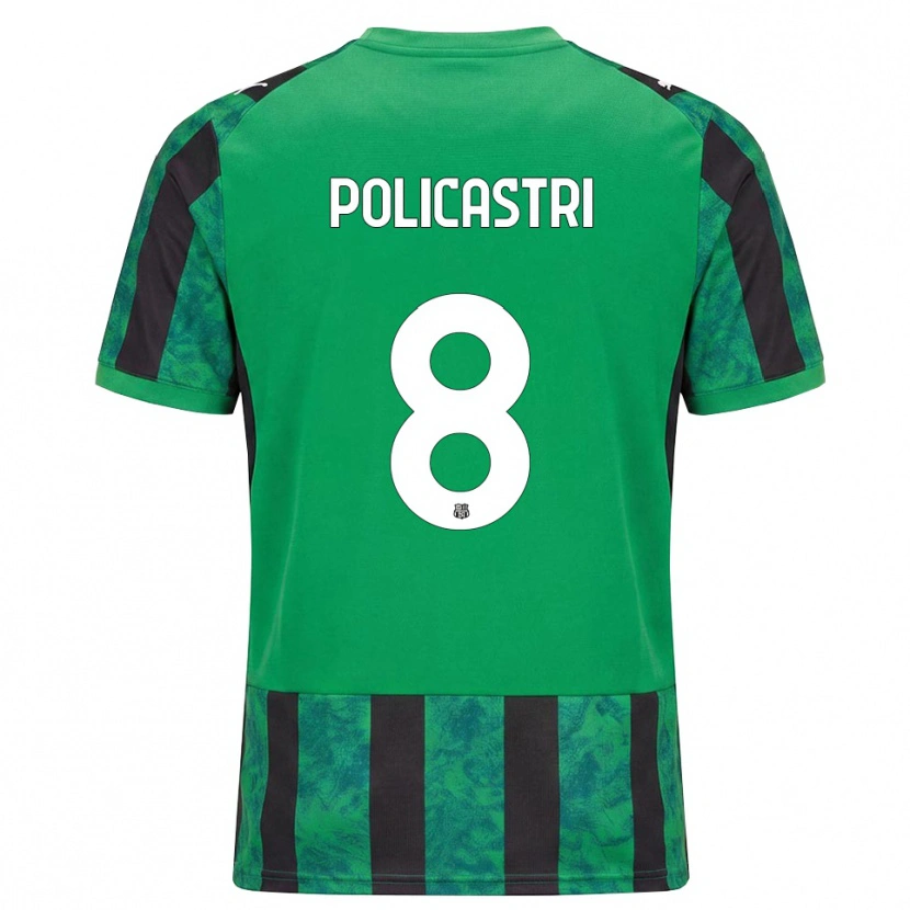 Danxen Kinderen Giuseppe Policastri #8 Groen Zwart Wit Thuisshirt Thuistenue 2026/27 T-Shirt