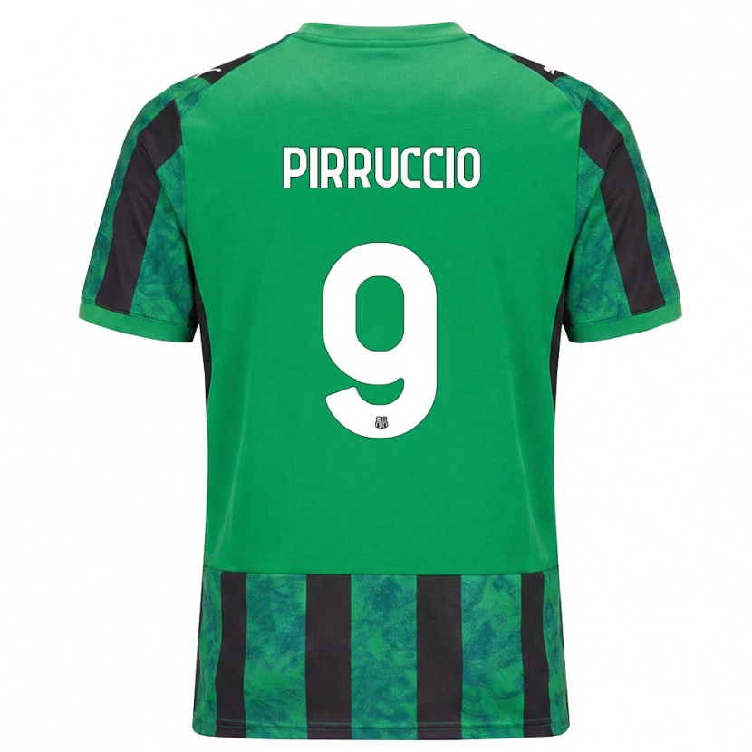 Danxen Kinderen Federico Pirruccio #9 Groen Zwart Wit Thuisshirt Thuistenue 2026/27 T-Shirt