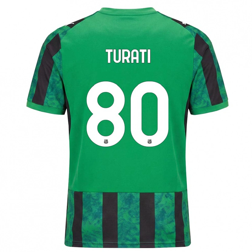 Danxen Kinderen Stefano Turati #80 Groen Zwart Wit Thuisshirt Thuistenue 2026/27 T-Shirt