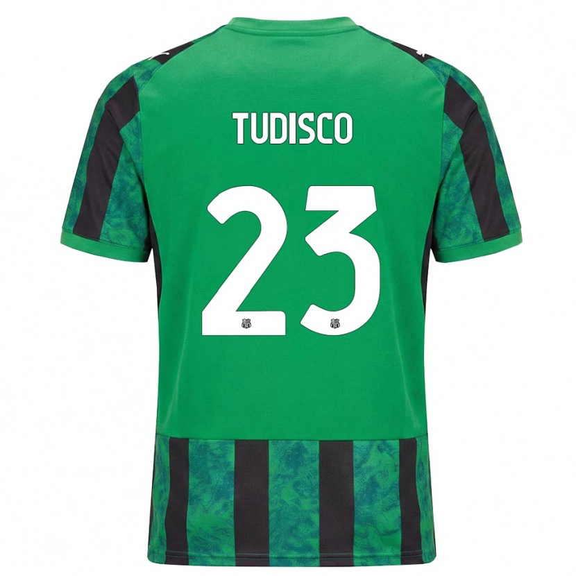 Danxen Kinderen Giorgia Tudisco #23 Groen Zwart Wit Thuisshirt Thuistenue 2026/27 T-Shirt
