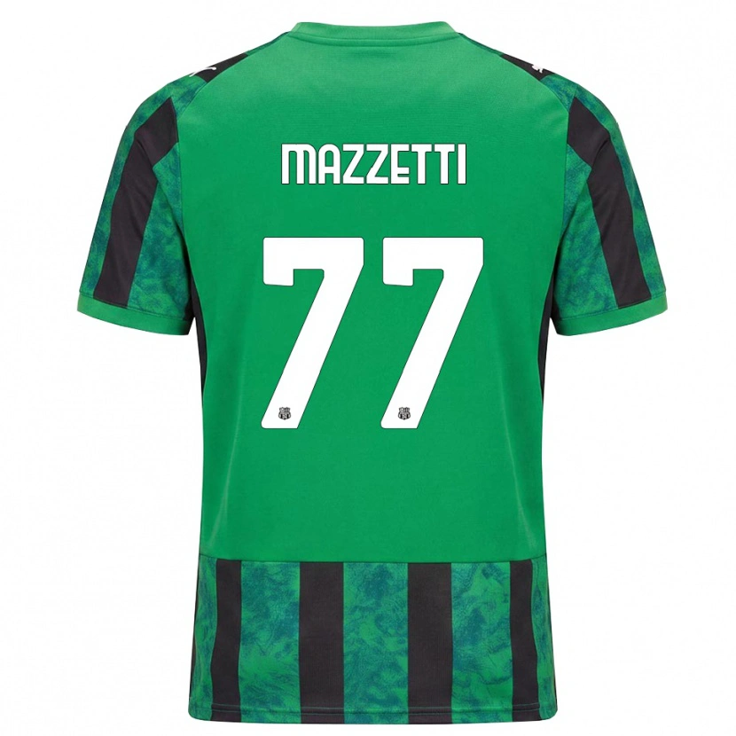 Danxen Kinderen Riccardo Mazzetti #77 Groen Zwart Wit Thuisshirt Thuistenue 2026/27 T-Shirt