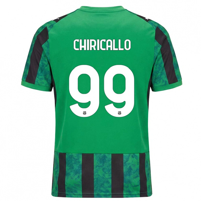Danxen Kinderen Giovanni Chiricallo #99 Groen Zwart Wit Thuisshirt Thuistenue 2026/27 T-Shirt