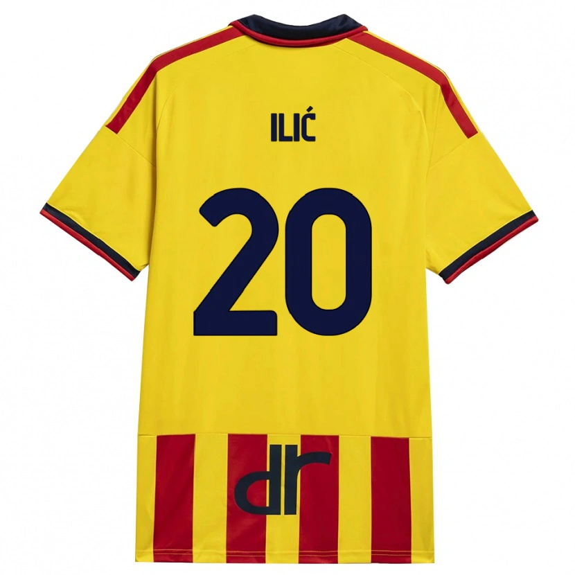Danxen Kinderen Ivan Ilić #20 Geel Rood Thuisshirt Thuistenue 2026/27 T-Shirt