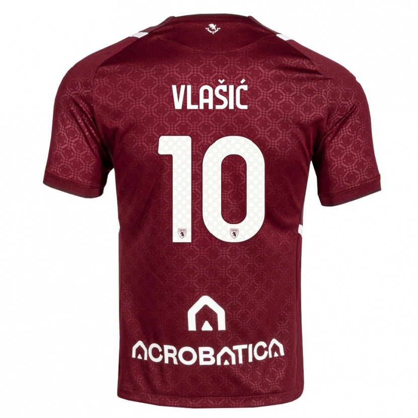 Danxen Kinderen Nikola Vlašić #10 Bordeauxrood Wit Thuisshirt Thuistenue 2026/27 T-Shirt