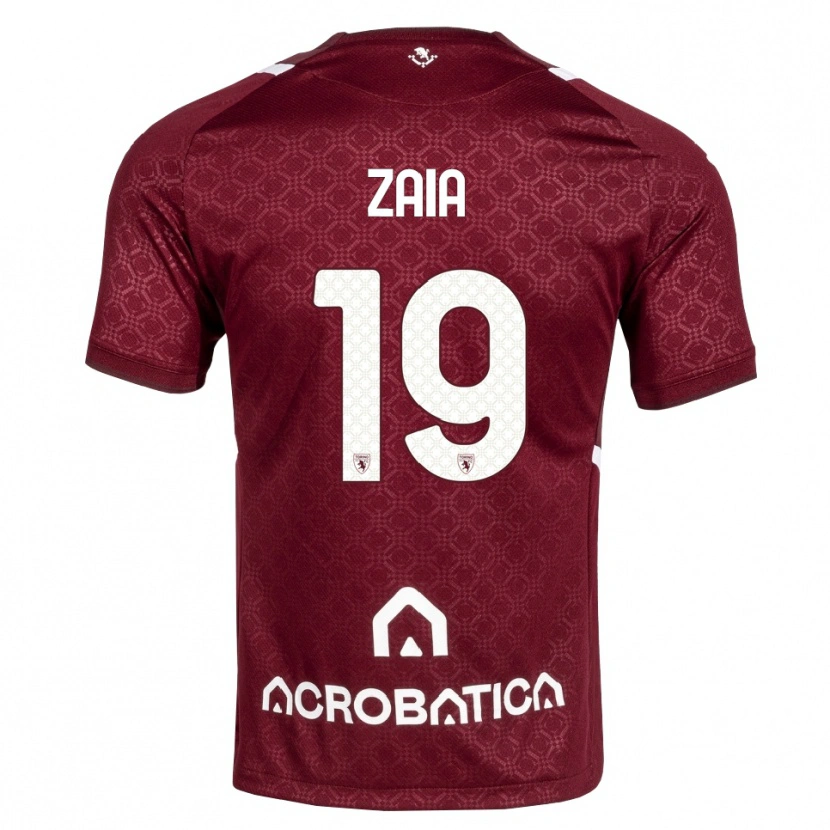 Danxen Kinderen Edoardo Zaia #19 Bordeauxrood Wit Thuisshirt Thuistenue 2026/27 T-Shirt
