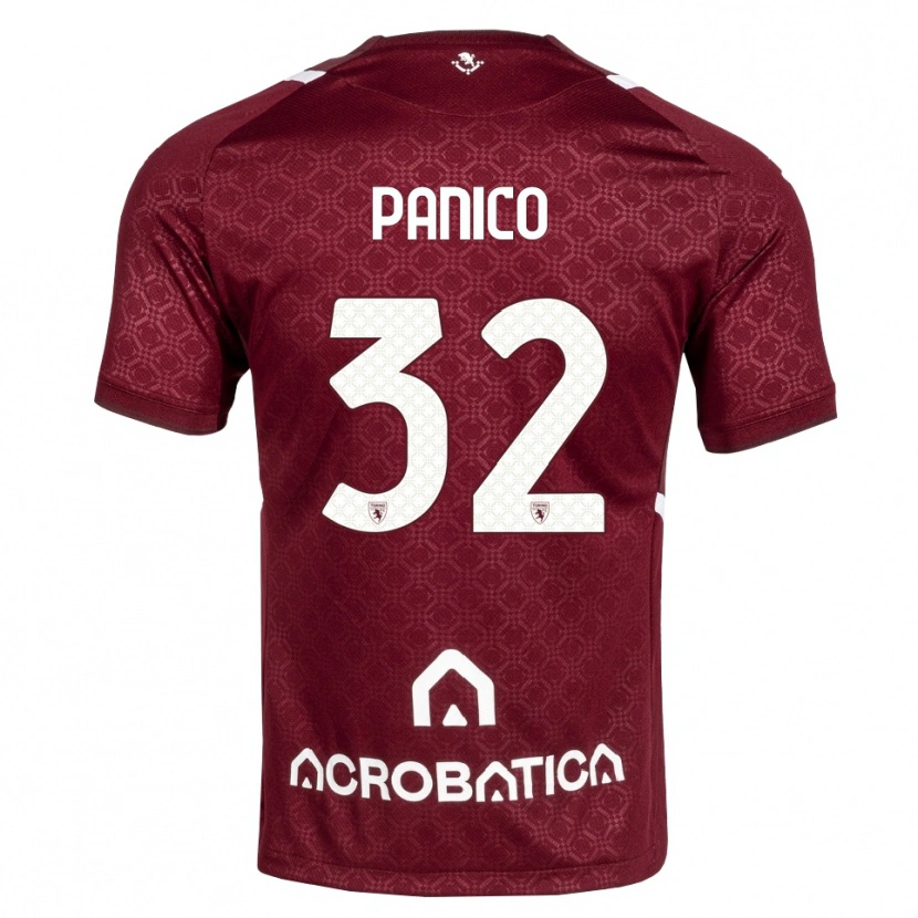 Danxen Kinderen Patrizia Panico #32 Bordeauxrood Wit Thuisshirt Thuistenue 2026/27 T-Shirt