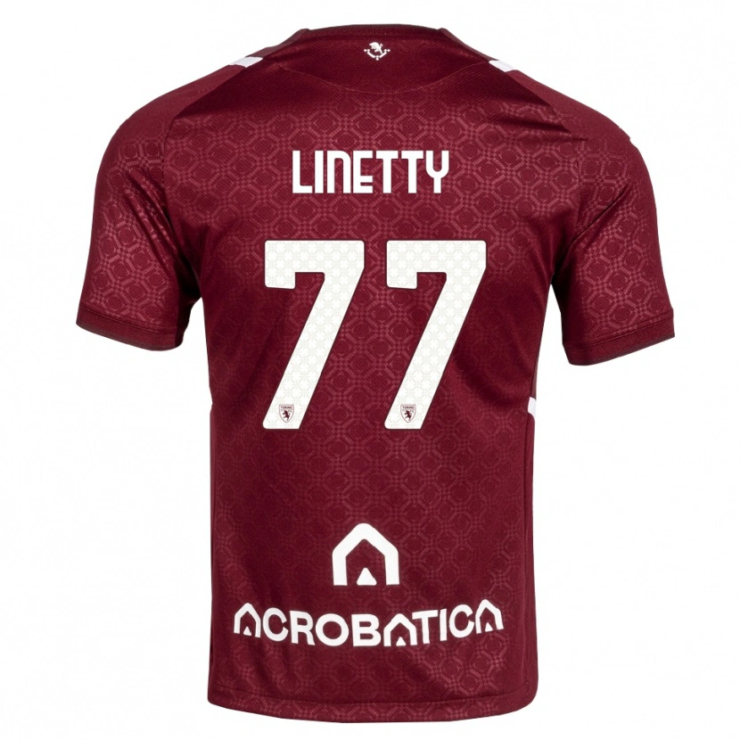 Danxen Kinderen Karol Linetty #77 Bordeauxrood Wit Thuisshirt Thuistenue 2026/27 T-Shirt