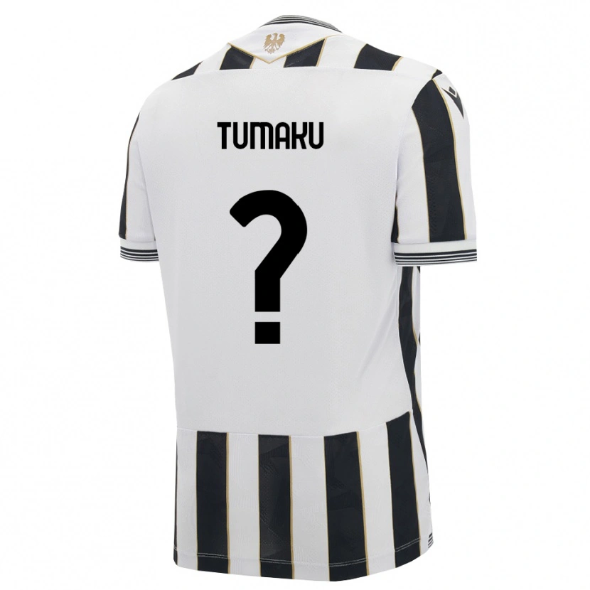 Danxen Kinderen Niccolò Tumaku #0 Zwart Wit Roze Thuisshirt Thuistenue 2026/27 T-Shirt