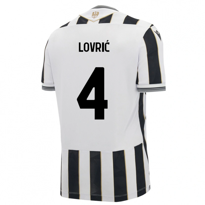 Danxen Kinderen Sandi Lovrić #4 Zwart Wit Roze Thuisshirt Thuistenue 2026/27 T-Shirt