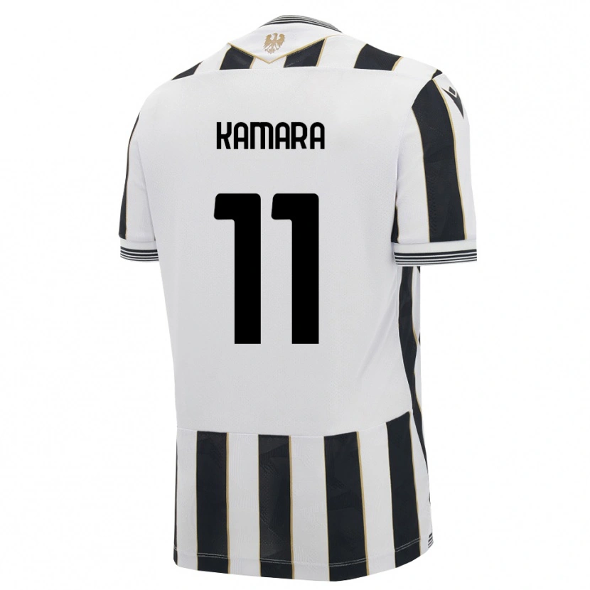 Danxen Kinderen Hassane Kamara #11 Zwart Wit Roze Thuisshirt Thuistenue 2026/27 T-Shirt