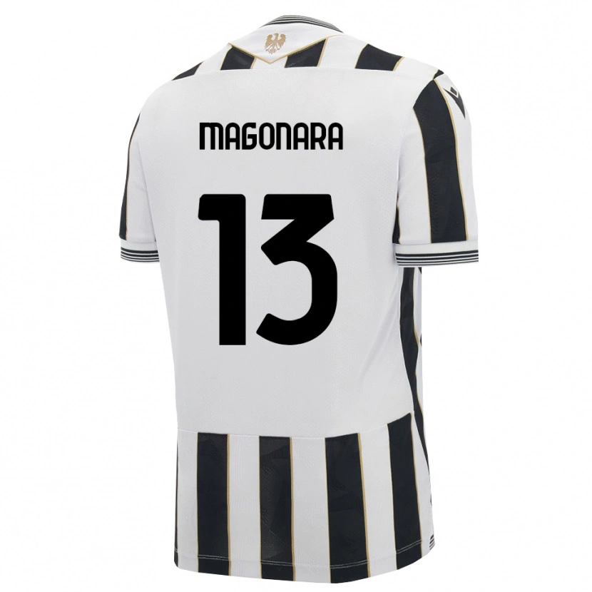 Danxen Kinderen Matteo Magonara #13 Zwart Wit Roze Thuisshirt Thuistenue 2026/27 T-Shirt