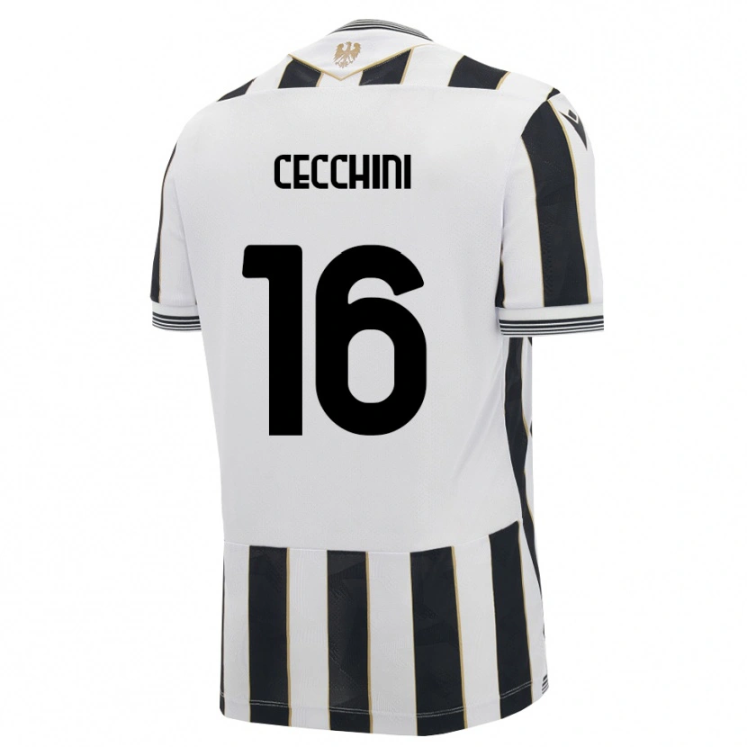 Danxen Kinderen Giorgio Cecchini #16 Zwart Wit Roze Thuisshirt Thuistenue 2026/27 T-Shirt