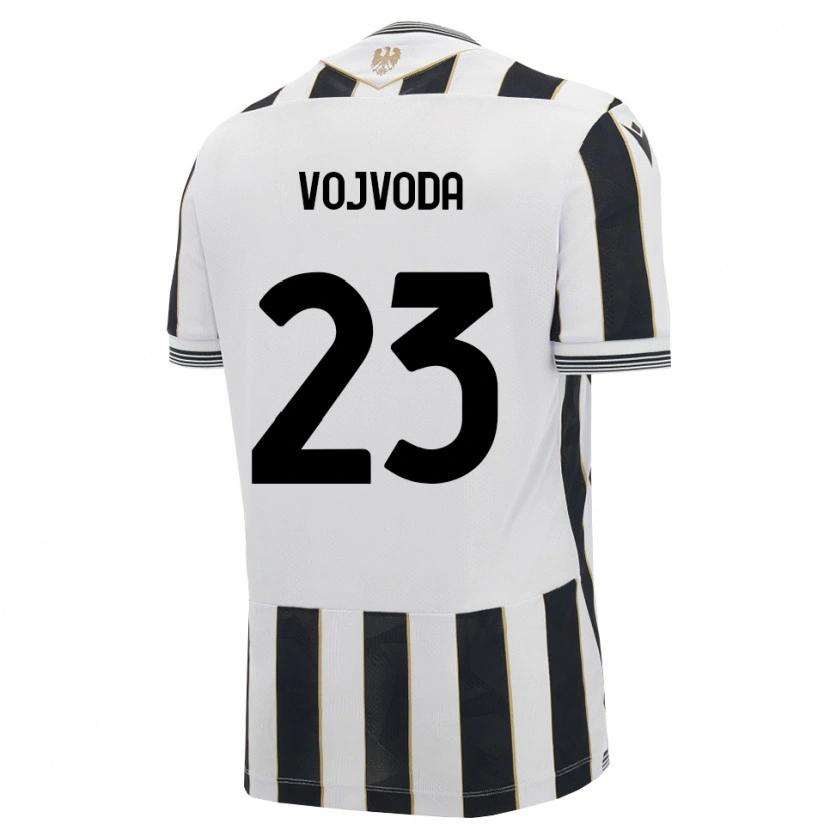 Danxen Kinderen Mërgim Vojvoda #23 Zwart Wit Roze Thuisshirt Thuistenue 2026/27 T-Shirt
