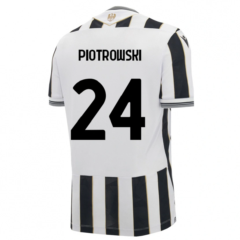 Danxen Kinderen Jakub Piotrowski #24 Zwart Wit Roze Thuisshirt Thuistenue 2026/27 T-Shirt