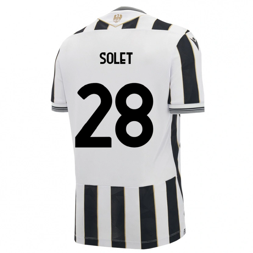 Danxen Kinderen Oumar Solet #28 Zwart Wit Roze Thuisshirt Thuistenue 2026/27 T-Shirt