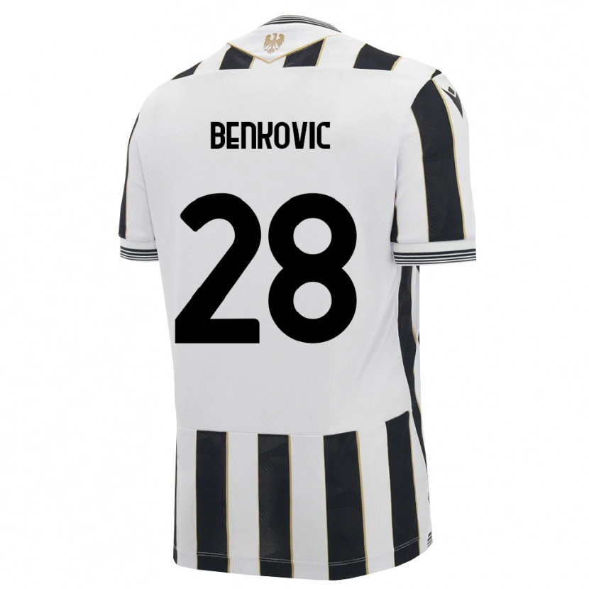 Danxen Kinderen Filip Benkovic #28 Zwart Wit Roze Thuisshirt Thuistenue 2026/27 T-Shirt