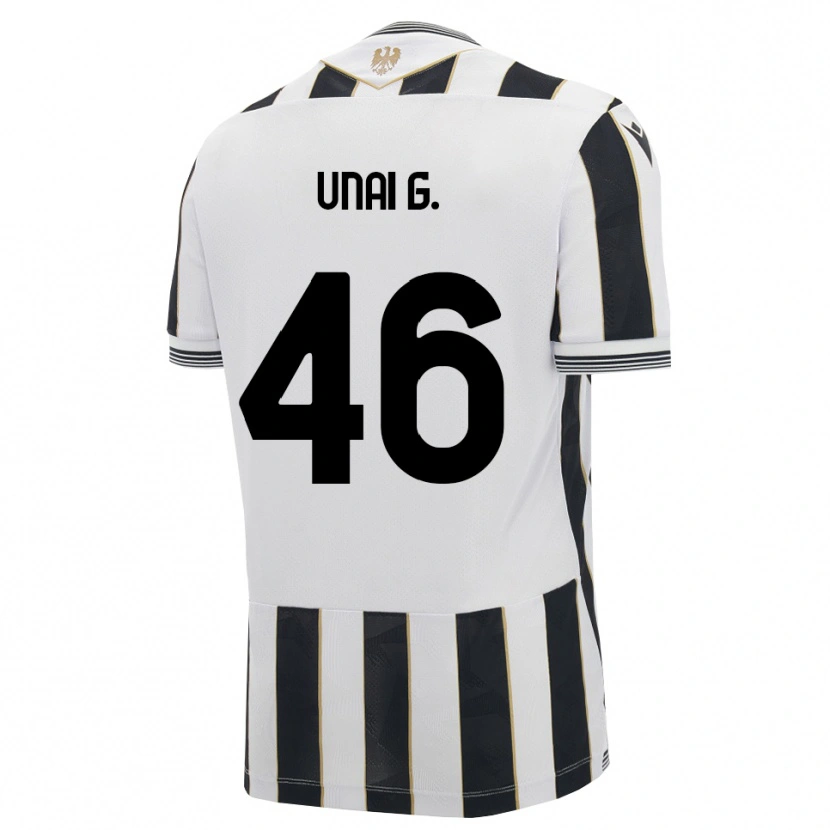 Danxen Kinderen Unai Gómez #46 Zwart Wit Roze Thuisshirt Thuistenue 2026/27 T-Shirt