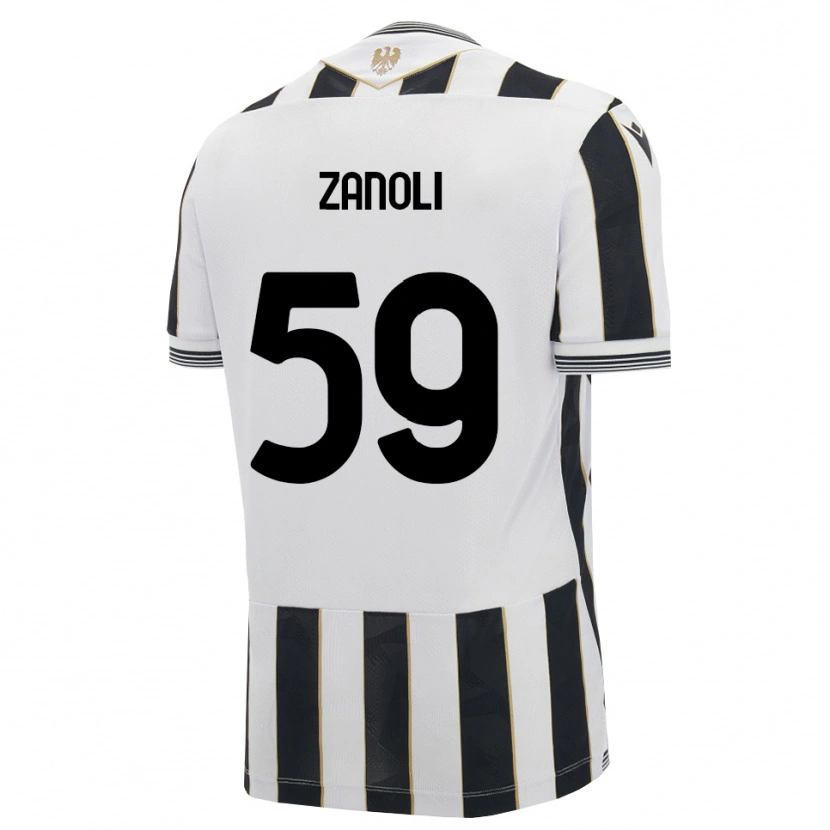 Danxen Kinderen Alessandro Zanoli #59 Zwart Wit Roze Thuisshirt Thuistenue 2026/27 T-Shirt