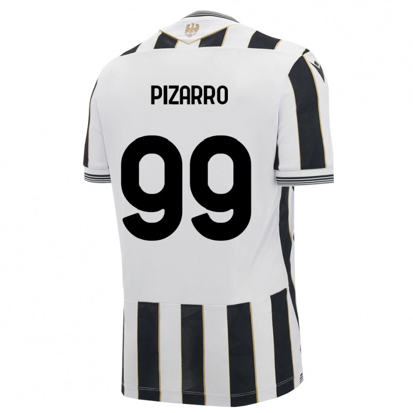 Danxen Kinderen Damián Pizarro #99 Zwart Wit Roze Thuisshirt Thuistenue 2026/27 T-Shirt
