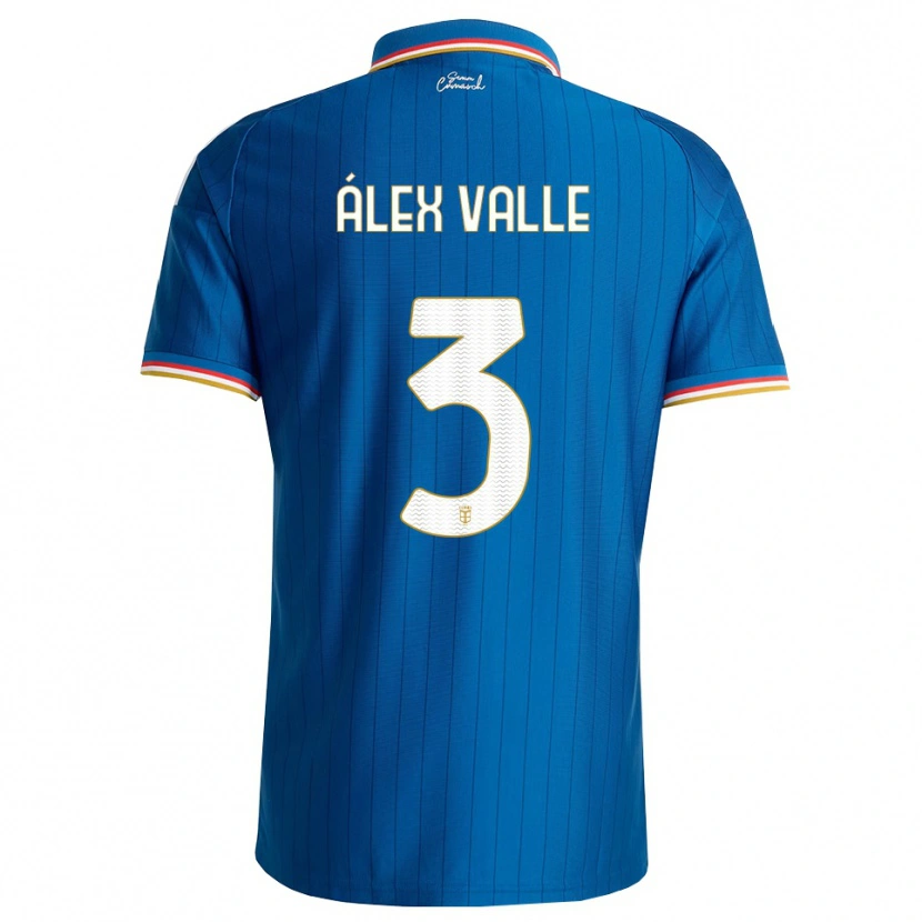 Danxen Kinderen Álex Valle #3 Blauw Wit Rood Thuisshirt Thuistenue 2026/27 T-Shirt