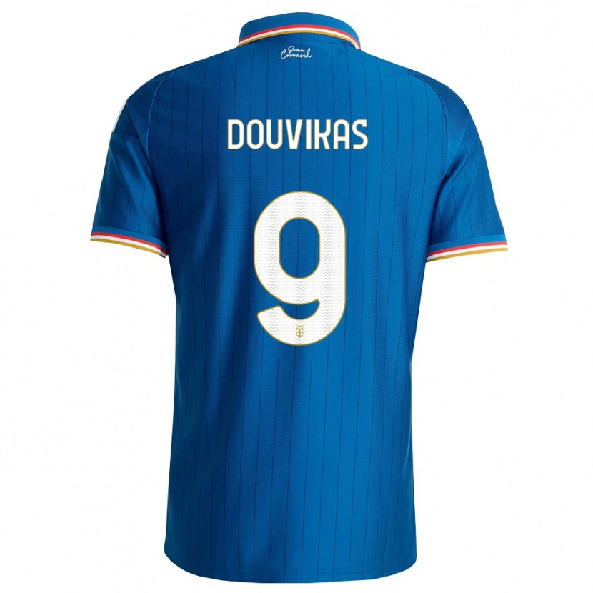 Danxen Kinderen Anastasios Douvikas #9 Blauw Wit Rood Thuisshirt Thuistenue 2026/27 T-Shirt