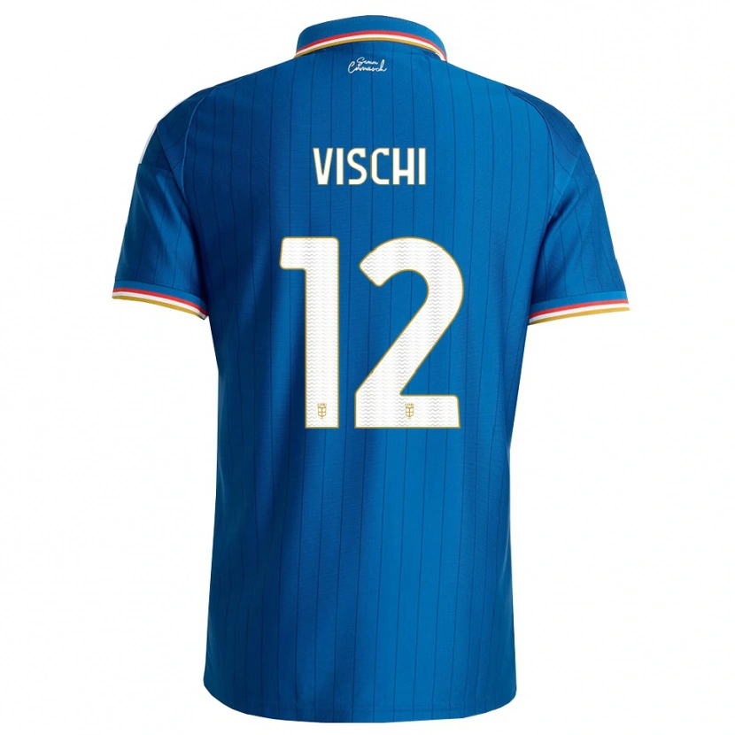 Danxen Kinderen Tommaso Vischi #12 Blauw Wit Rood Thuisshirt Thuistenue 2026/27 T-Shirt