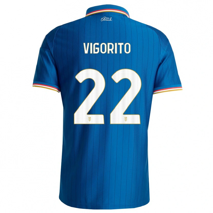 Danxen Kinderen Mauro Vigorito #22 Blauw Wit Rood Thuisshirt Thuistenue 2026/27 T-Shirt