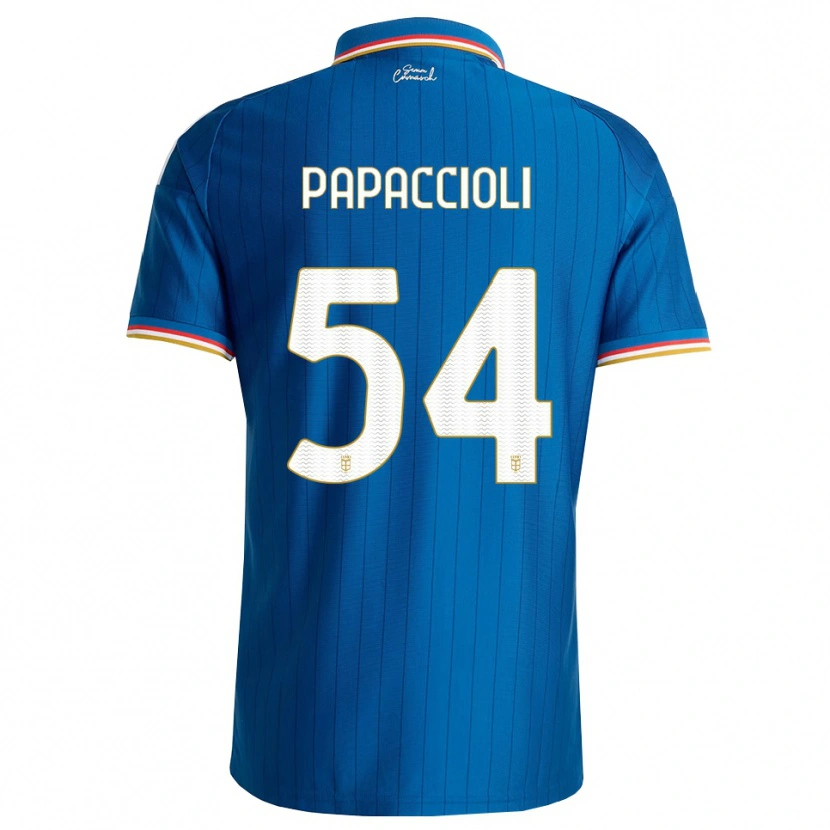 Danxen Kinderen Matteo Papaccioli #54 Blauw Wit Rood Thuisshirt Thuistenue 2026/27 T-Shirt
