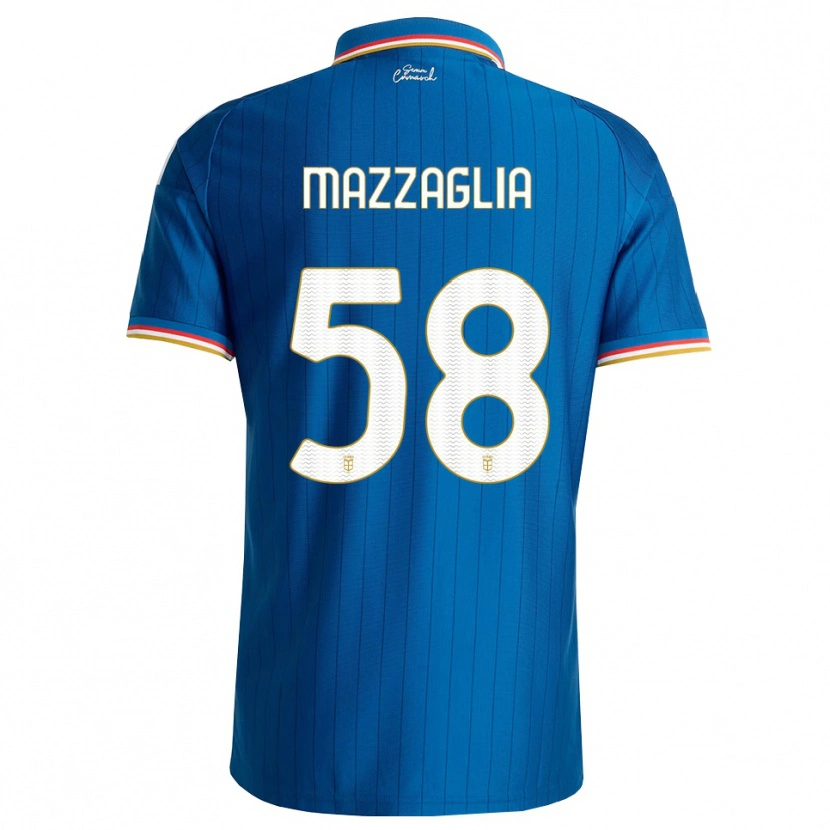 Danxen Kinderen Giuseppe Mazzaglia #58 Blauw Wit Rood Thuisshirt Thuistenue 2026/27 T-Shirt