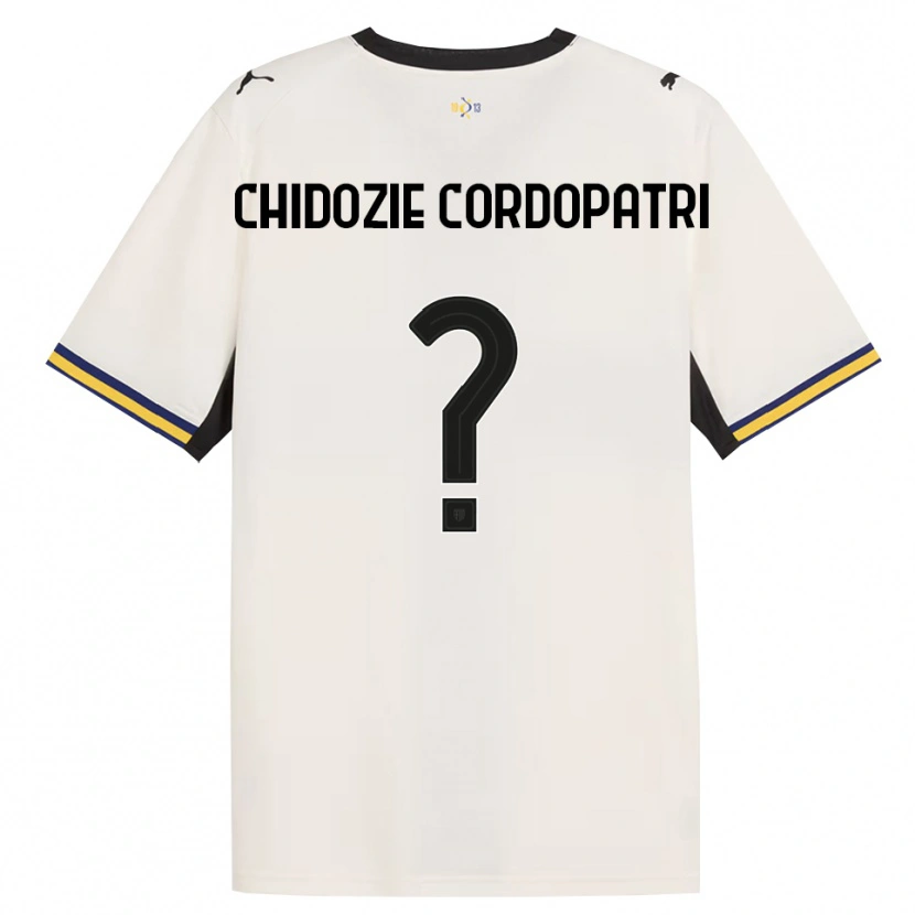 Danxen Kinderen Mark Chidozie Cordopatri #0 Off-White Zwart Geel Thuisshirt Thuistenue 2026/27 T-Shirt