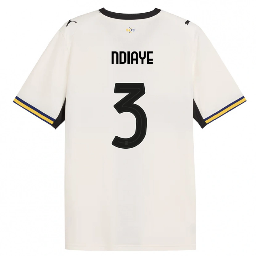 Danxen Kinderen Abdoulaye Ndiaye #3 Off-White Zwart Geel Thuisshirt Thuistenue 2026/27 T-Shirt