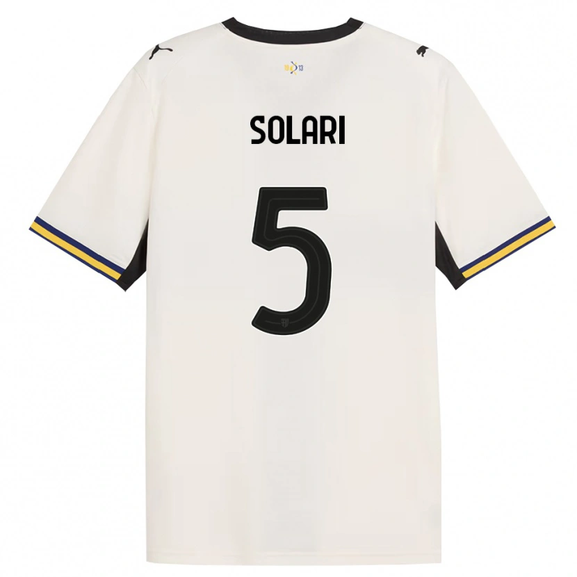 Danxen Kinderen Giacomo Solari #5 Off-White Zwart Geel Thuisshirt Thuistenue 2026/27 T-Shirt