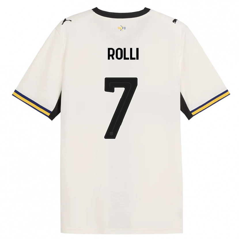 Danxen Kinderen Riccardo Rolli #7 Off-White Zwart Geel Thuisshirt Thuistenue 2026/27 T-Shirt