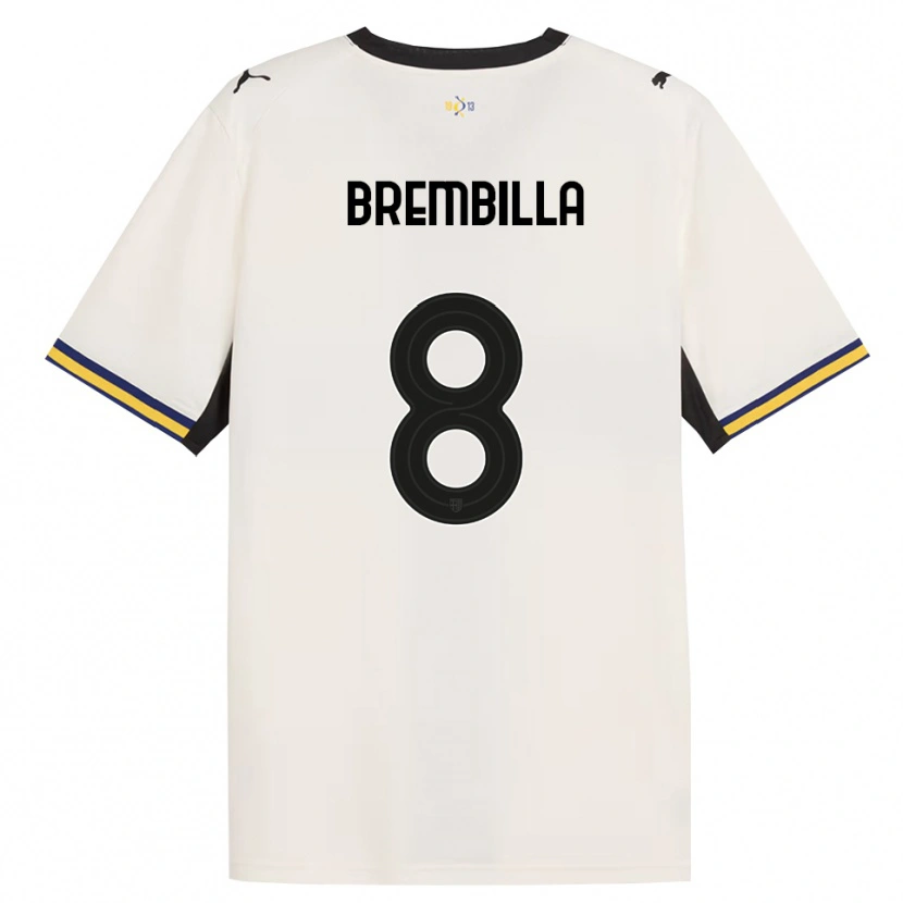 Danxen Kinderen Cristiano Brembilla #8 Off-White Zwart Geel Thuisshirt Thuistenue 2026/27 T-Shirt