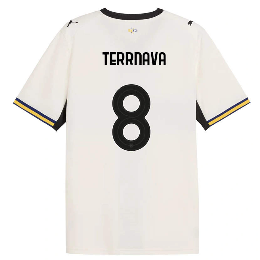 Danxen Kinderen Dren Terrnava #8 Off-White Zwart Geel Thuisshirt Thuistenue 2026/27 T-Shirt