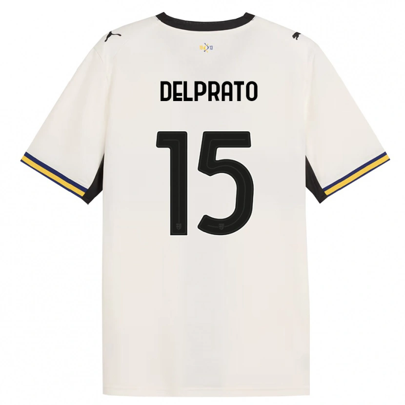 Danxen Kinderen Enrico Delprato #15 Off-White Zwart Geel Thuisshirt Thuistenue 2026/27 T-Shirt