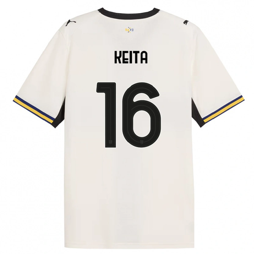 Danxen Kinderen Mandela Keita #16 Off-White Zwart Geel Thuisshirt Thuistenue 2026/27 T-Shirt