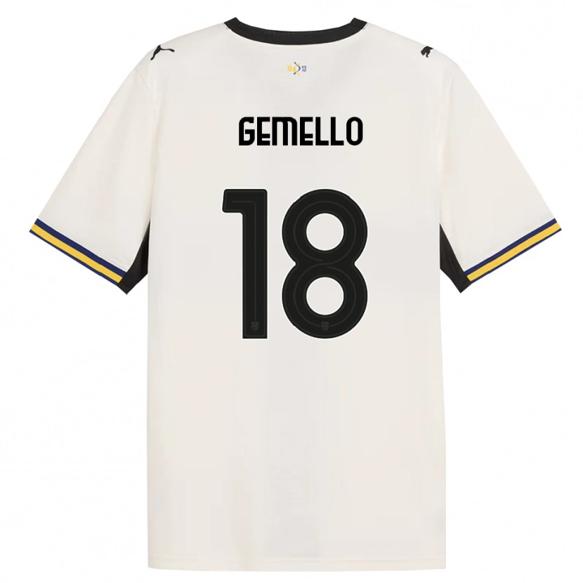 Danxen Kinderen Andrea Gemello #18 Off-White Zwart Geel Thuisshirt Thuistenue 2026/27 T-Shirt