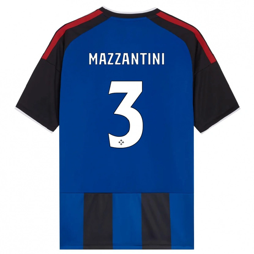 Danxen Kinderen Niccolò Mazzantini #3 Zwart Rood Wit Blauw Thuisshirt Thuistenue 2026/27 T-Shirt