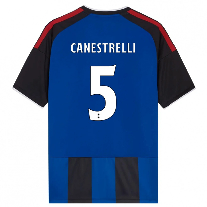 Danxen Kinderen Simone Canestrelli #5 Zwart Rood Wit Blauw Thuisshirt Thuistenue 2026/27 T-Shirt
