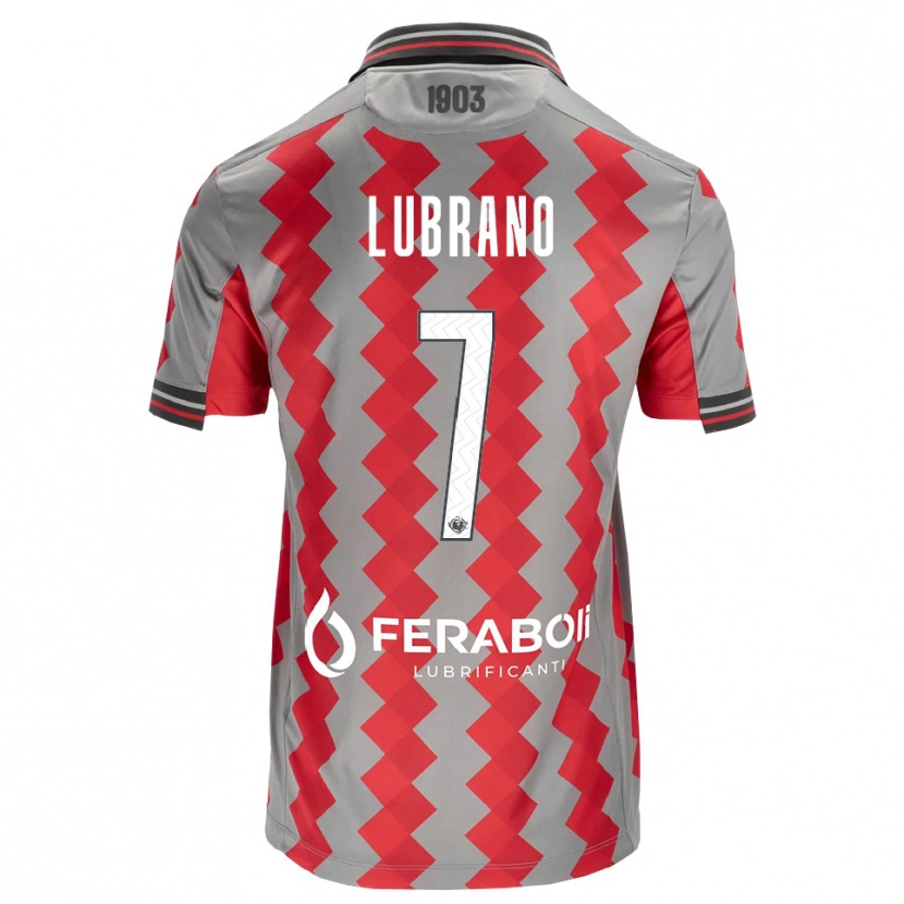 Danxen Kinderen Antonio Lubrano #7 Grijs Rood Wit Thuisshirt Thuistenue 2026/27 T-Shirt