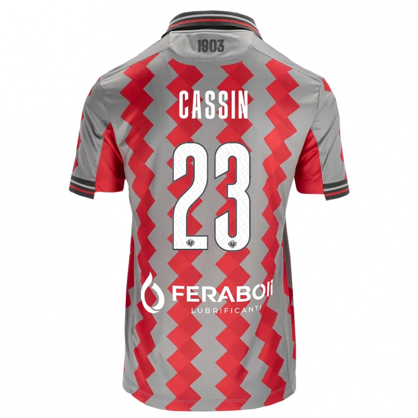 Danxen Kinderen Marco Cassin #23 Grijs Rood Wit Thuisshirt Thuistenue 2026/27 T-Shirt