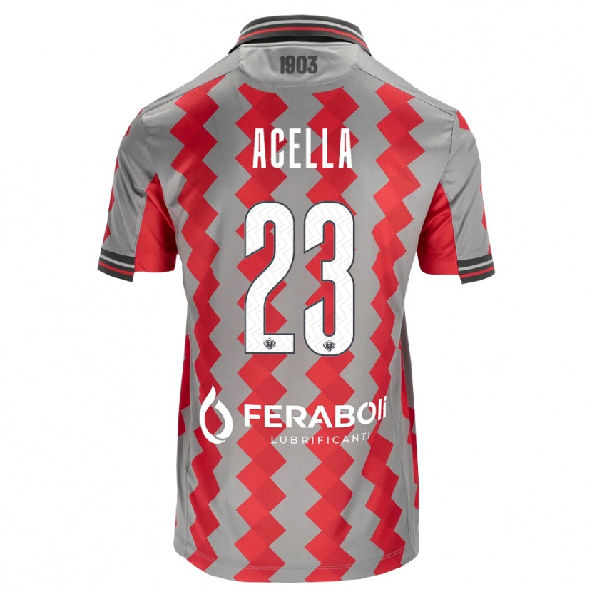 Danxen Kinderen Christian Acella #23 Grijs Rood Wit Thuisshirt Thuistenue 2026/27 T-Shirt
